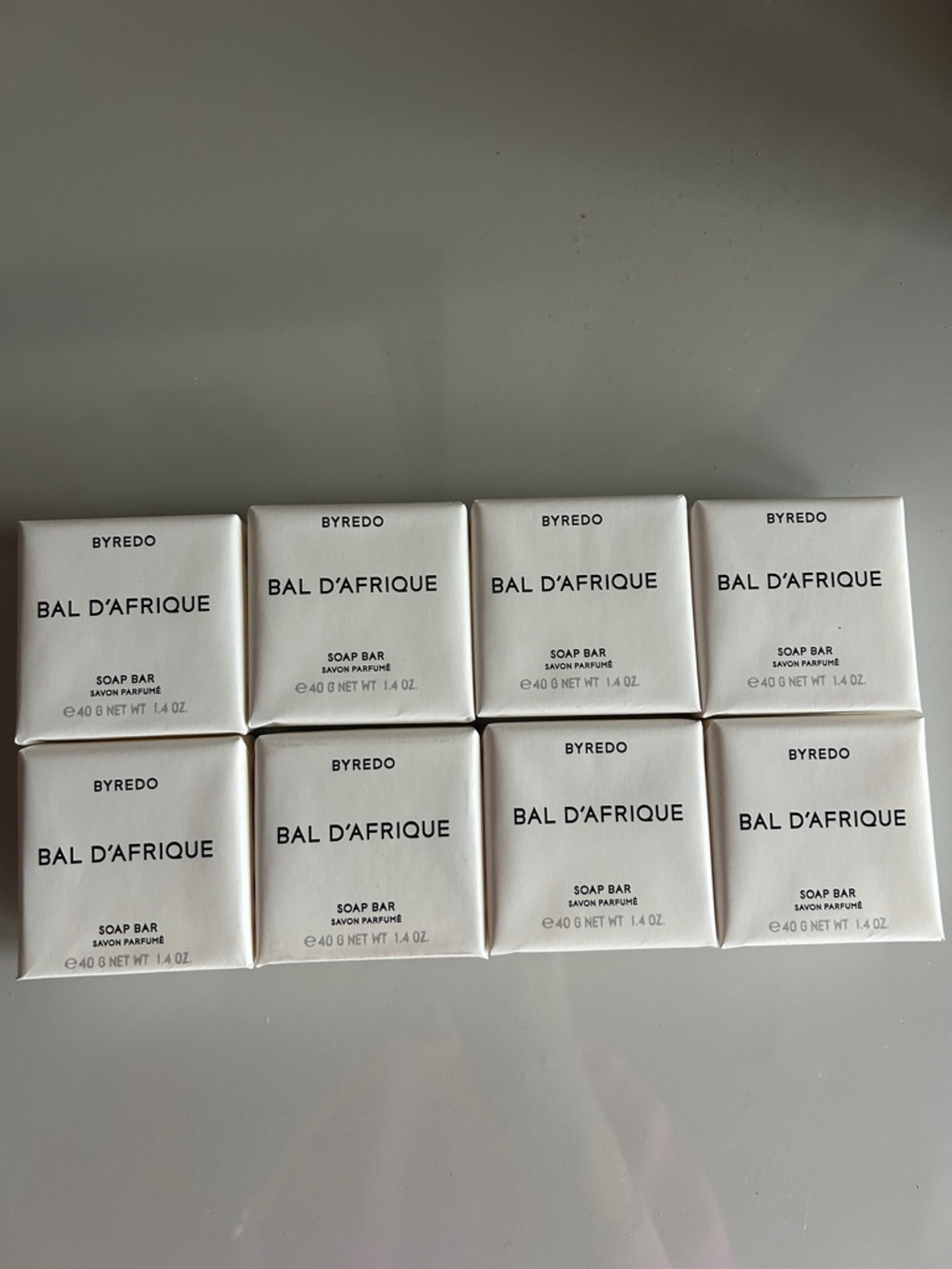 Byredo Bal D'Afrique Soap Bars - White and Black Packaging (Set of 8)